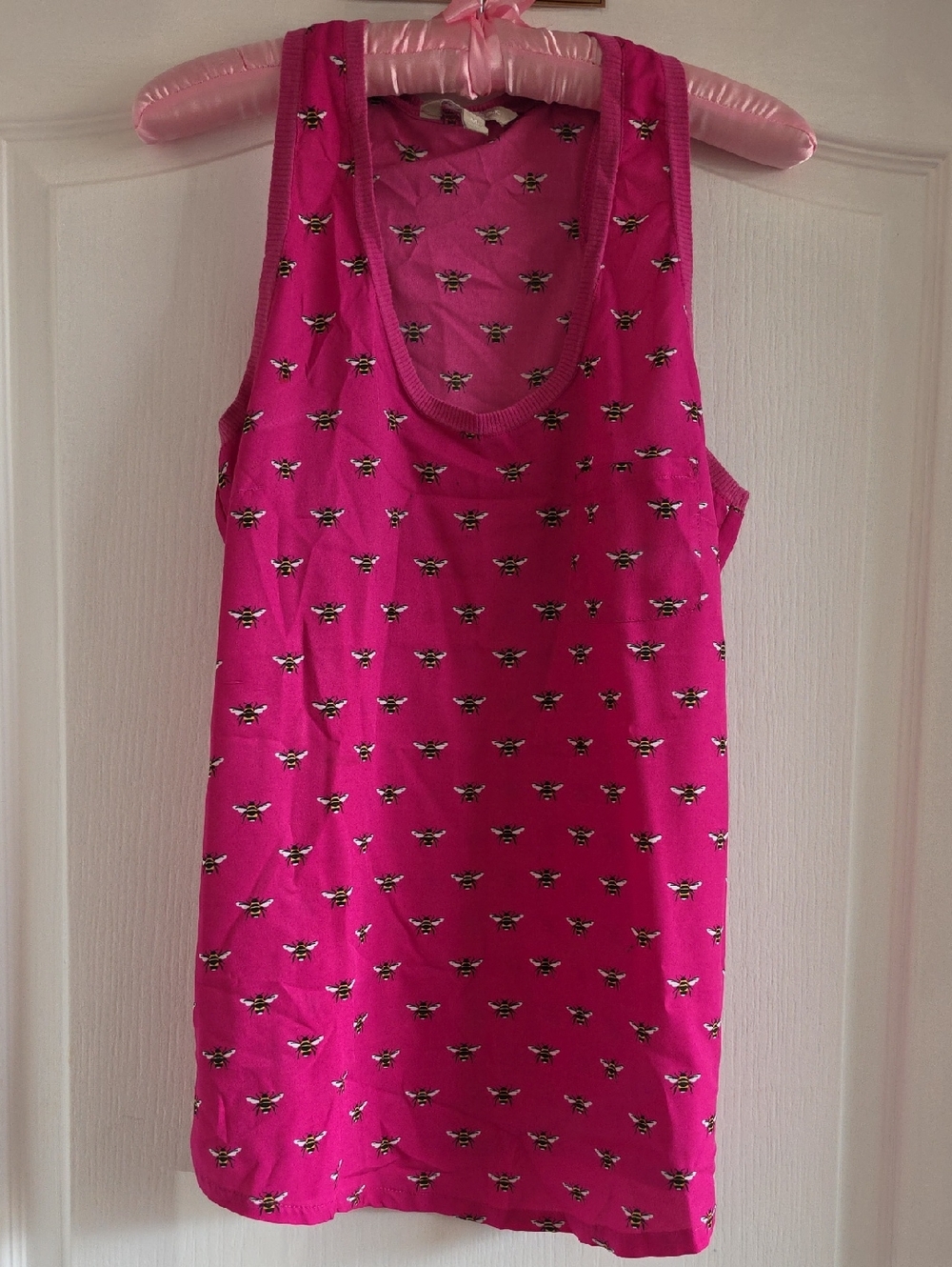 Banana Republic Hot Pink Bee-Print Tank Top